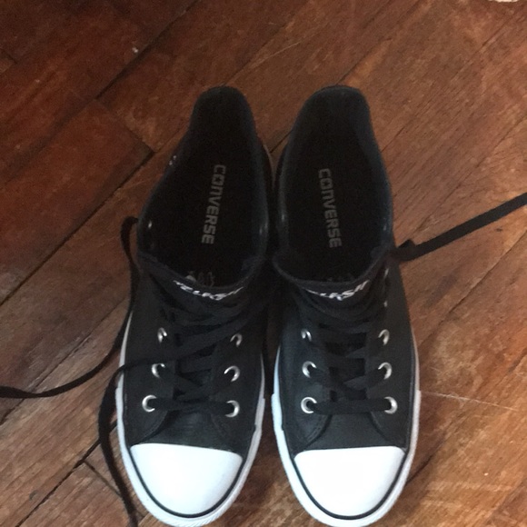 Ltd Edition Leather “The Clash” Converse All Stars - Picture 6 of 6